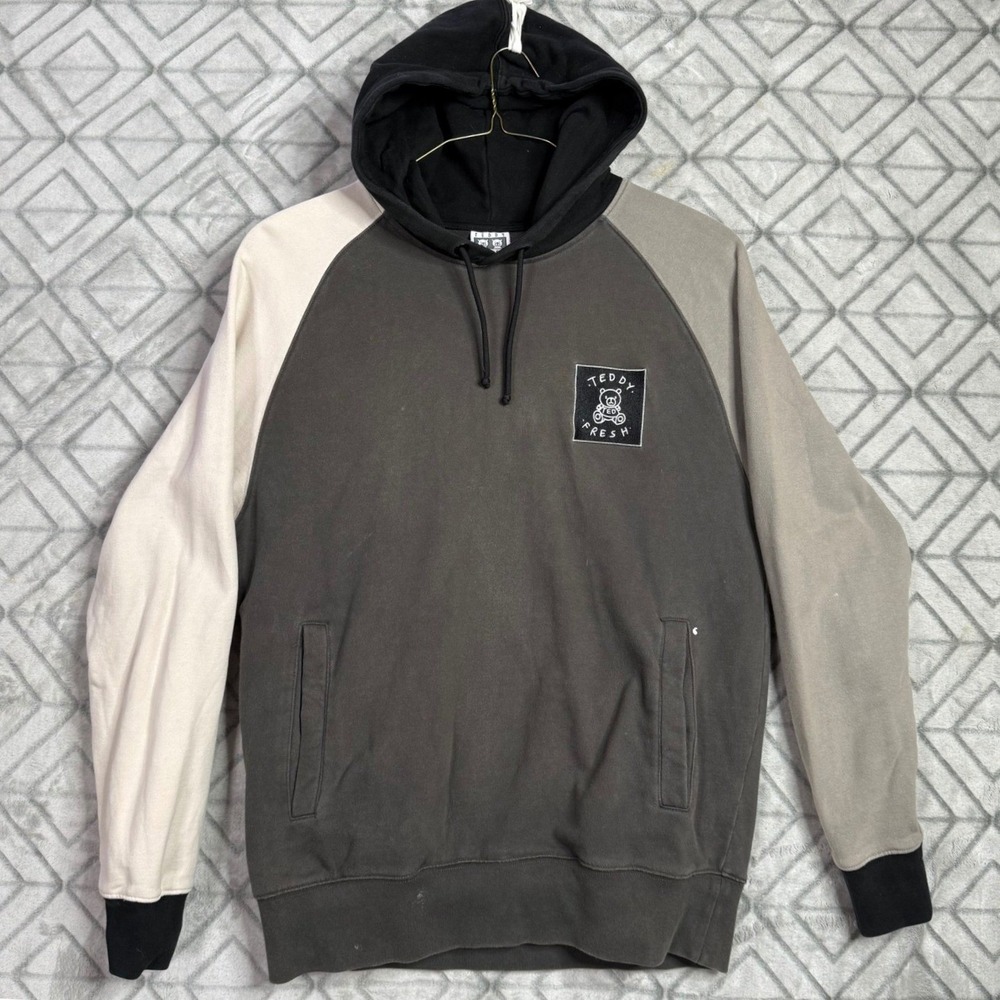 Teddy Fresh Colorblock Raglan Hoodie Teddy Bear Logo Men's Size M